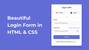 Formulario De Inicio De Sesión (Login Form) Con Html Y Css